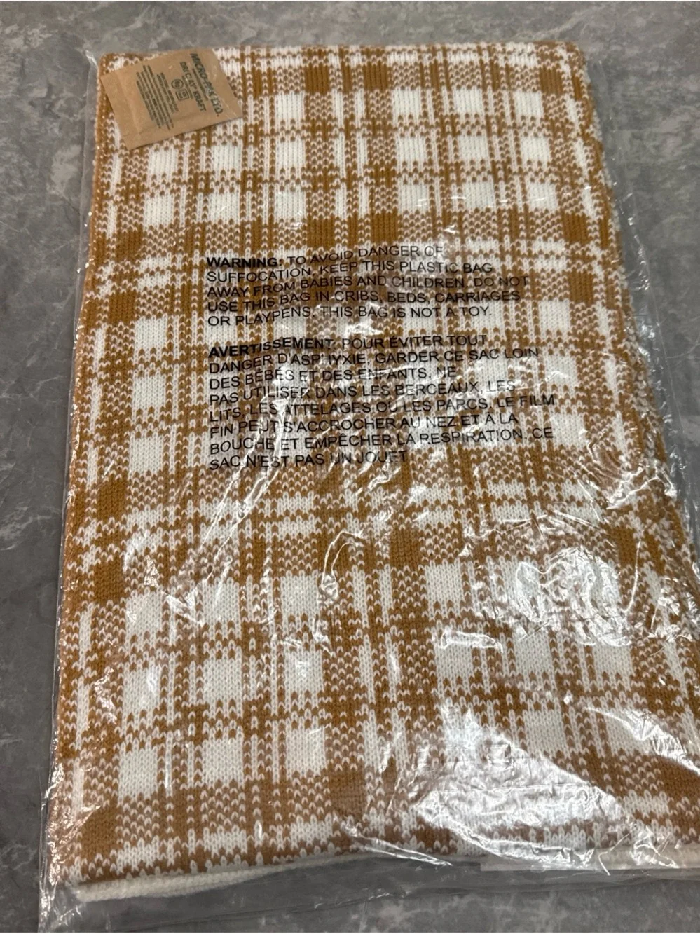 Timberland Cream and Brown Patterned Men’s Sweater